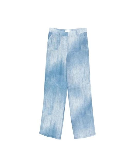 Ermanno Scervino Blue Wide Trousers