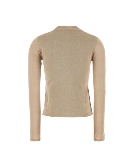 Max Mara Natural Round-Neck Knitwear