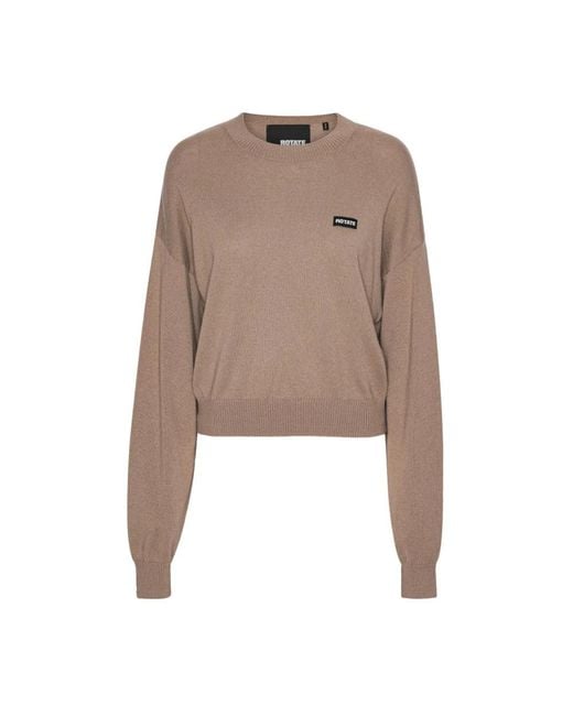 ROTATE BIRGER CHRISTENSEN Round-Neck Knitwear in het Brown