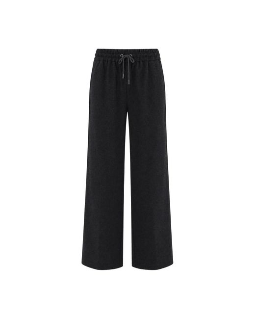 Panicale Black Wide Trousers