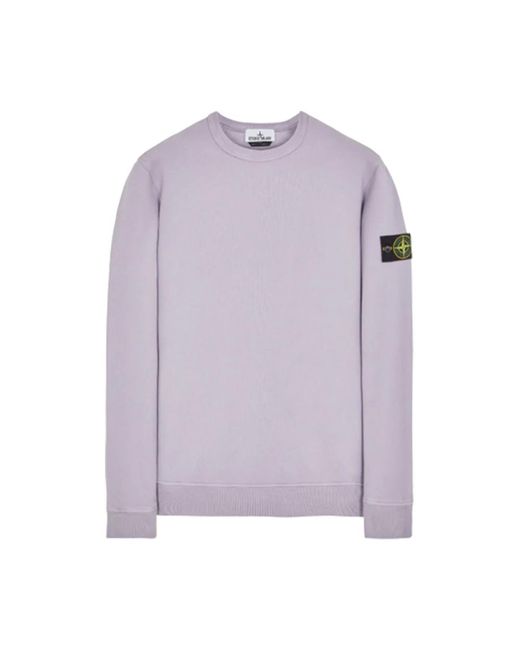 Stone Island Lavendel badge sweatshirt in Purple für Herren