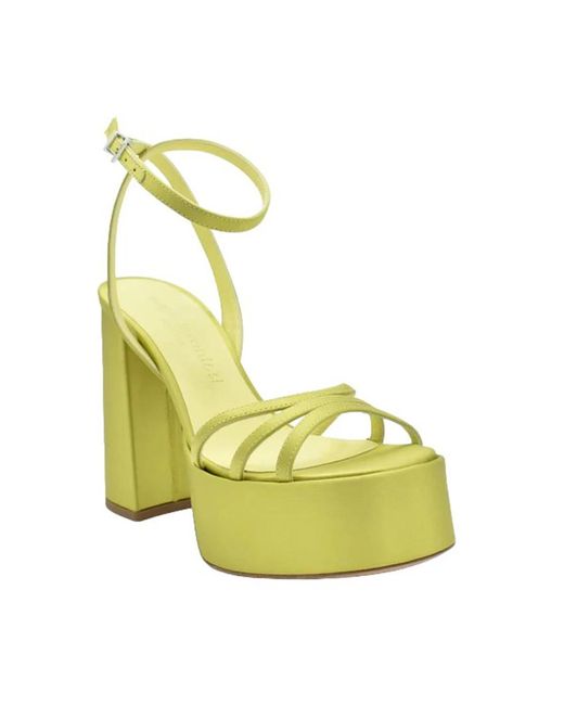 Sergio Levantesi Yellow High Heel Sandals