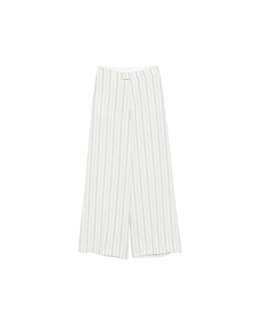 BERWICK  1707 White Wide Trousers