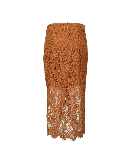 Twinset Brown Ankommende Strickmischung Mit Viskose