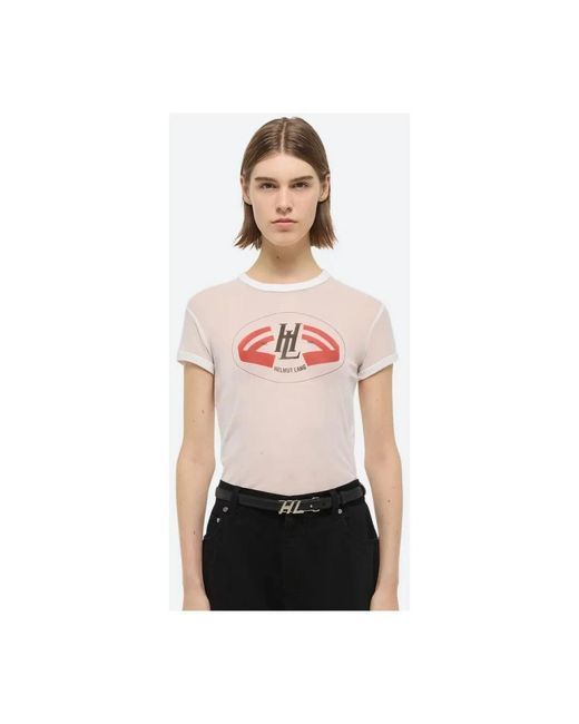 Helmut Lang Logo Slim Tee in het White