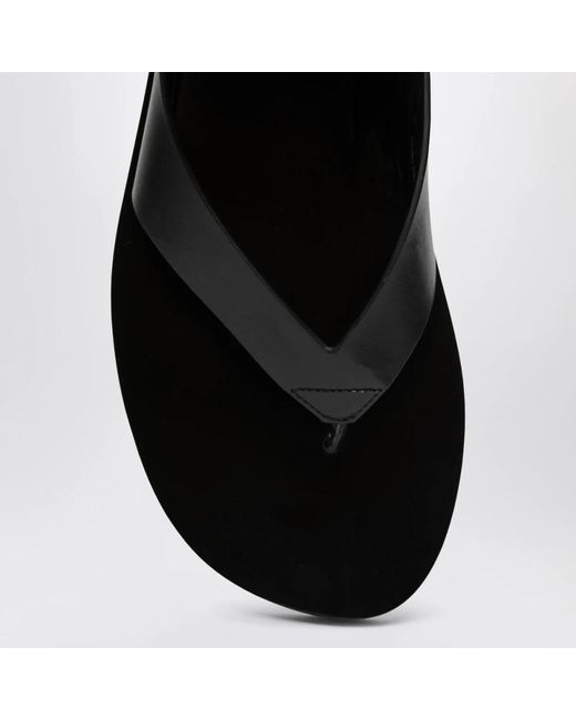 DURAZZI MILANO Black Flat Sandals