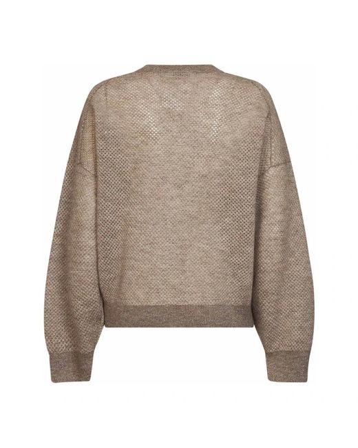 Brunello Cucinelli Brown Round-Neck Knitwear
