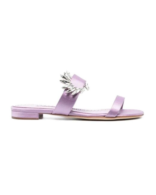 Manolo Blahnik Pink Sliders