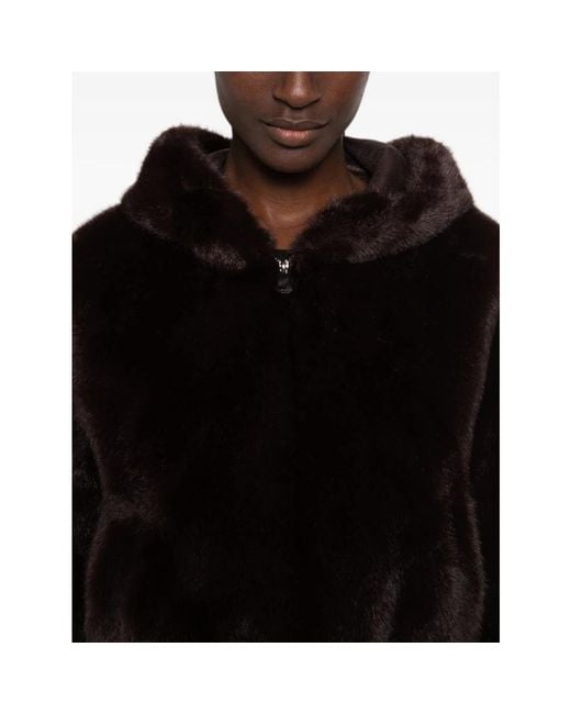 Pinko Black Faux Fur & Shearling Jackets