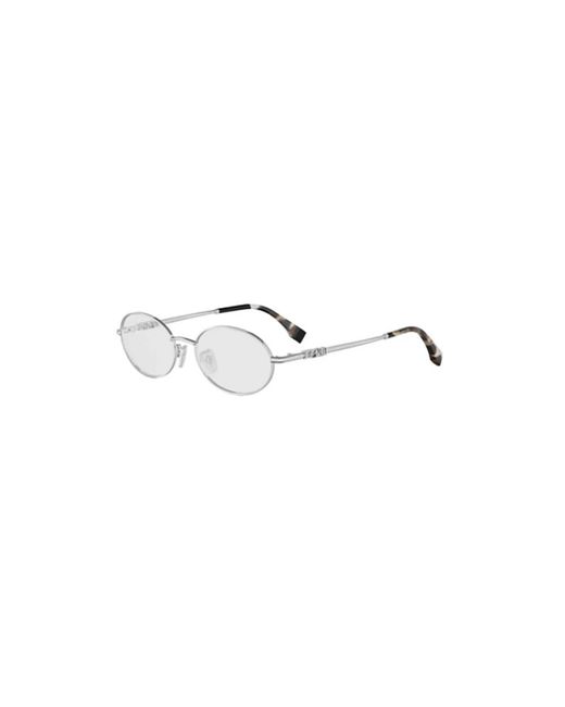 Fendi Gray Graphy Rundes Gestell