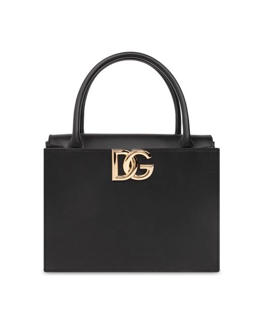 Dolce & Gabbana Black Lederhandtasche