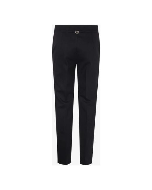 Twinset Blue Zigarettenhose Mit Bügelfalte Stil