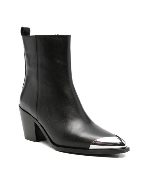 ADRIANNA FERETTI Black Cowboy & Biker Boots