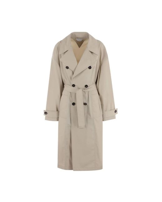 Coats > trench coats Bottega Veneta en coloris Natural