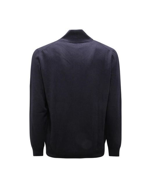 Brooksfield Truien & Vesten ,Blauw ,Wol Wol Volledige Rits Trui Blauw in het Blue voor heren