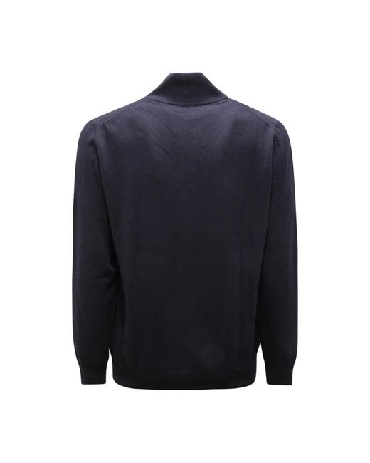 Brooksfield Truien & Vesten ,Blauw ,Wol Wol Volledige Rits Trui Blauw in het Blue voor heren