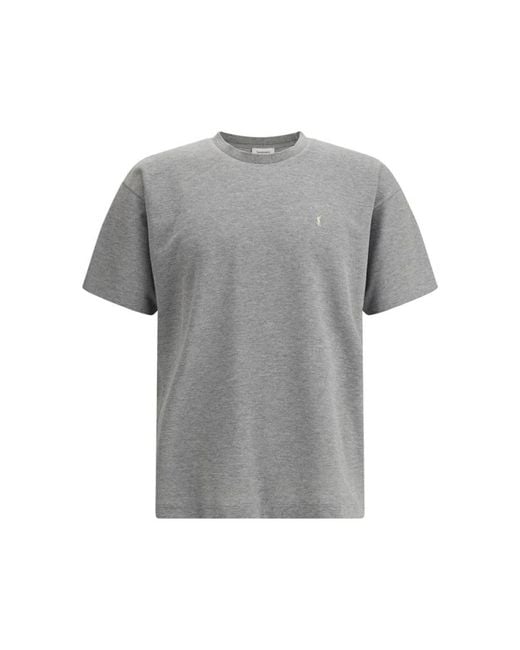 Saint Laurent Gray Oversized T-Shirt for men