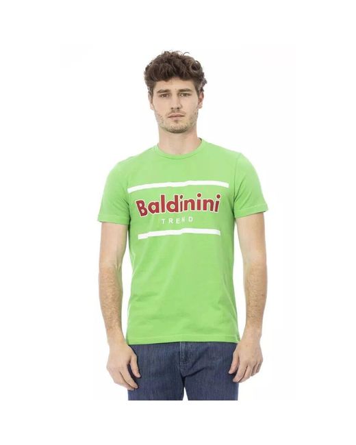 Baldinini Smaragdgrünes baumwoll-t-shirt stilvoll lässig elegant in Green für Herren