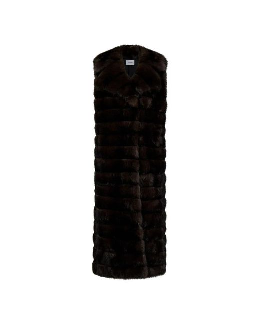 Yves Salomon Black Faux Fur & Shearling Jackets