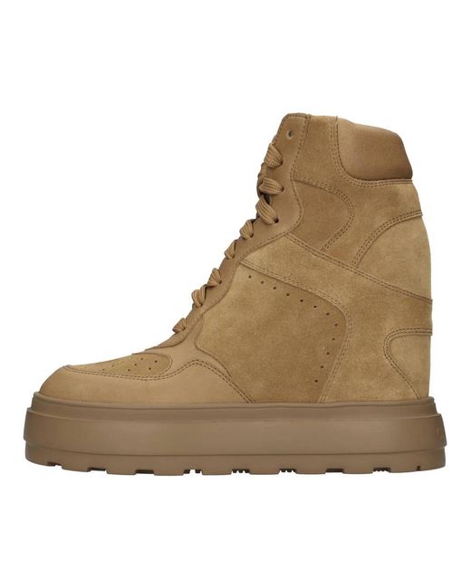 Casadei Brown Lace-Up Boots