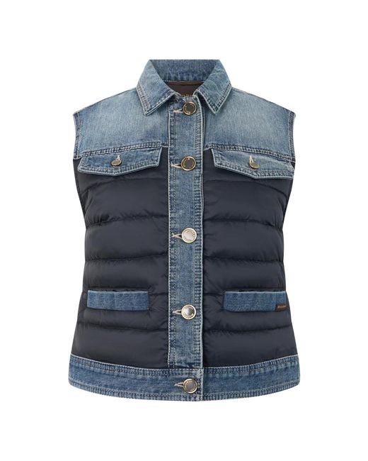 Vests Moorer en coloris Blue
