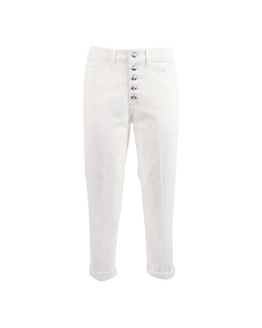 Dondup White Cropped Jeans