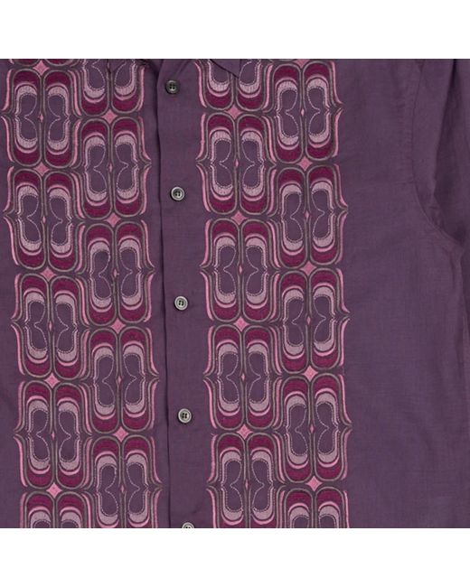 Dries Van Noten Purple Lila besticktes hemd