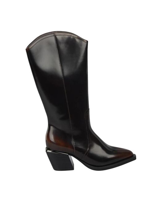 Alma En Pena. Black Cowboy & Biker Boots