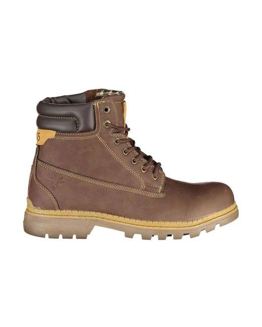 Carrera Brown Lace-Up Boots