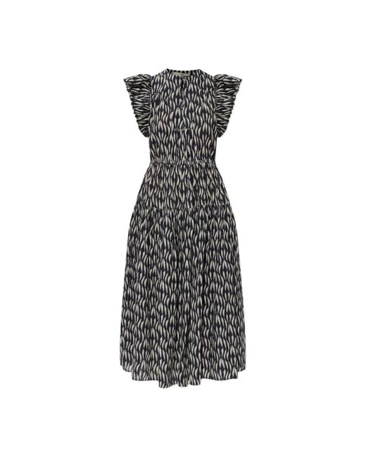 Ulla Johnson Kleedjes ,Veelkleurig ,Katoen Kairi Midi Jurk in het Black
