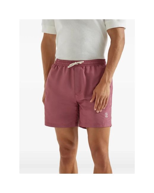Brunello Cucinelli Red Beachwear for men