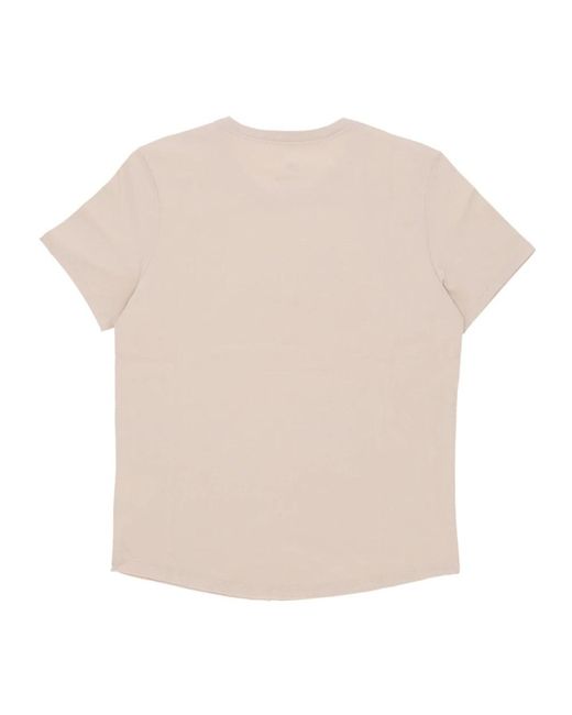 Nike Fitness ,Katoen Essentials Club Tee T-Shirt in het Natural