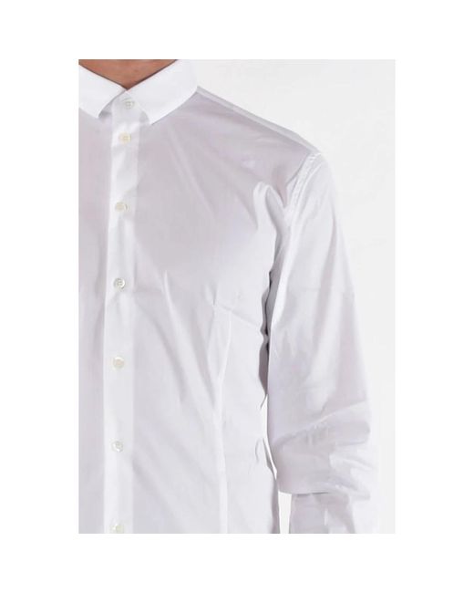Patrizia Pepe Stretch-Popeline-Hemd mit Slim Fit in White für Herren