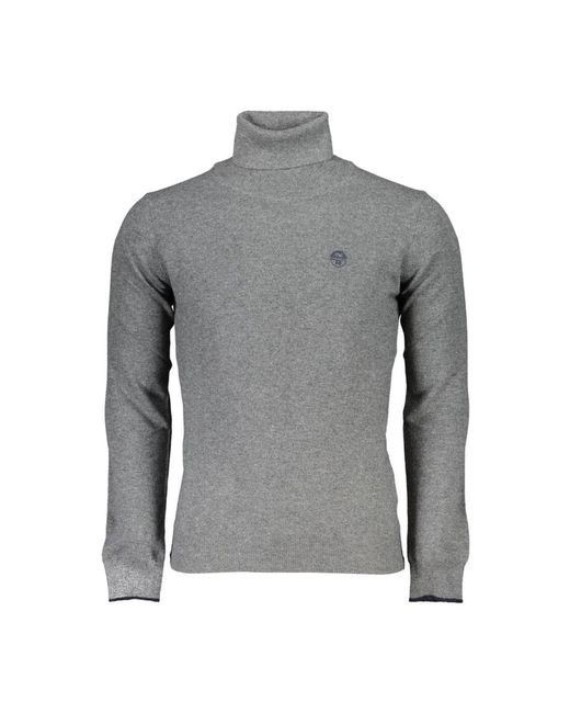 North Sails Truien & Vesten ,Grijs ,Kasjmier Coltruien in het Gray voor heren