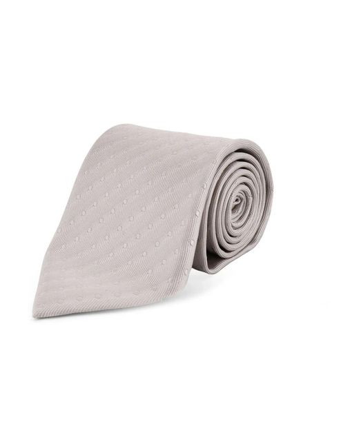 Tom Ford Accessoires ,Grijs ,Zijden Stropdas Met Micro-Patroon in het Gray voor heren