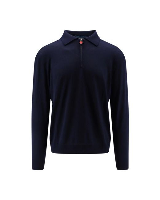 Kiton Blue Round-Neck Knitwear for men