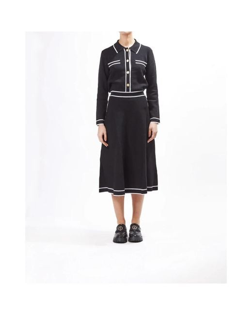 Karl Lagerfeld Black Midi Skirts