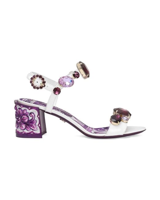 Dolce & Gabbana White High Heel Sandals