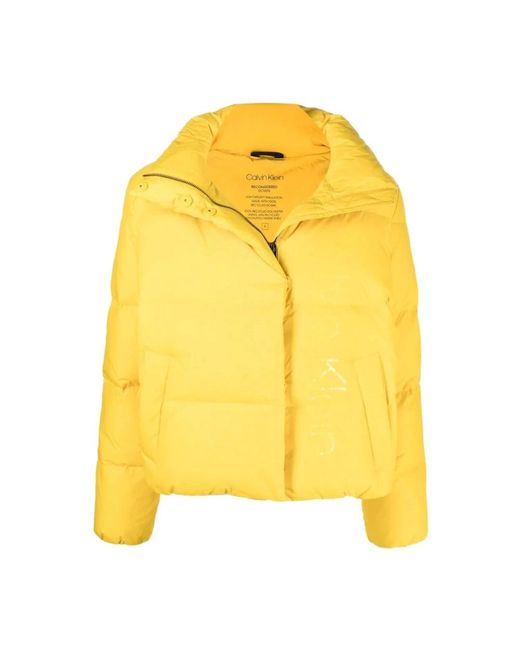 Calvin Klein Yellow Winter Jackets