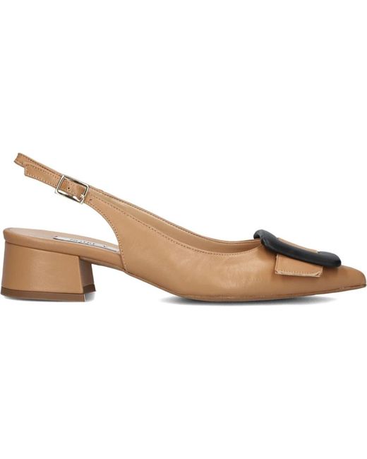 Notre-v Schoenen ,Bruin ,Leer Elegante Camel Slingbacks Model 3341 in het Brown