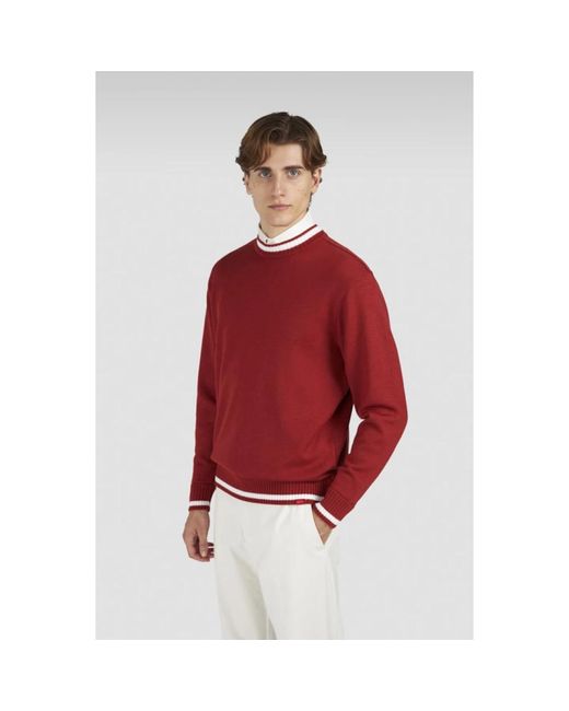 Paul & Shark Zachte Wol Crewneck Sweater in het Red voor heren