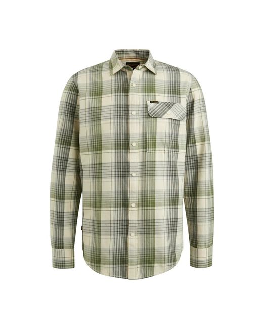 PME LEGEND Kariertes twill casual hemd in Green für Herren