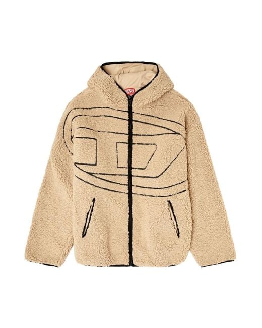DIESEL Brown 'S-Zat Sweat-Shirt' Jacket for men
