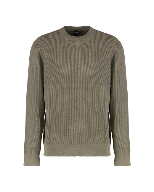 HUGO Trui Met Ribfluweel Effect in het Gray voor heren