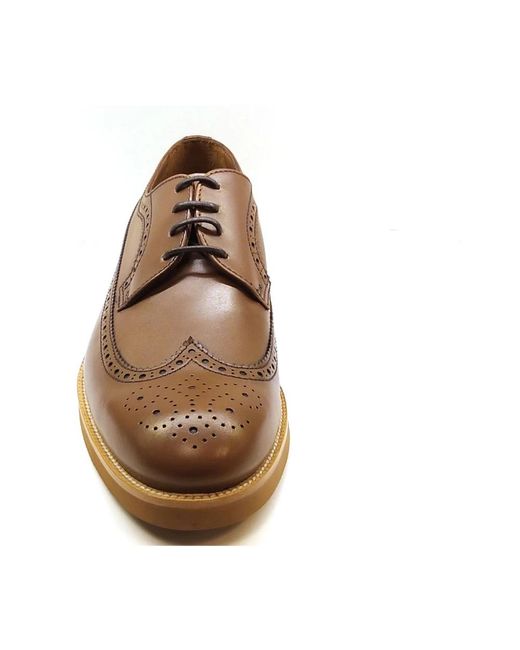 Lottusse Brown Laced Shoes for men