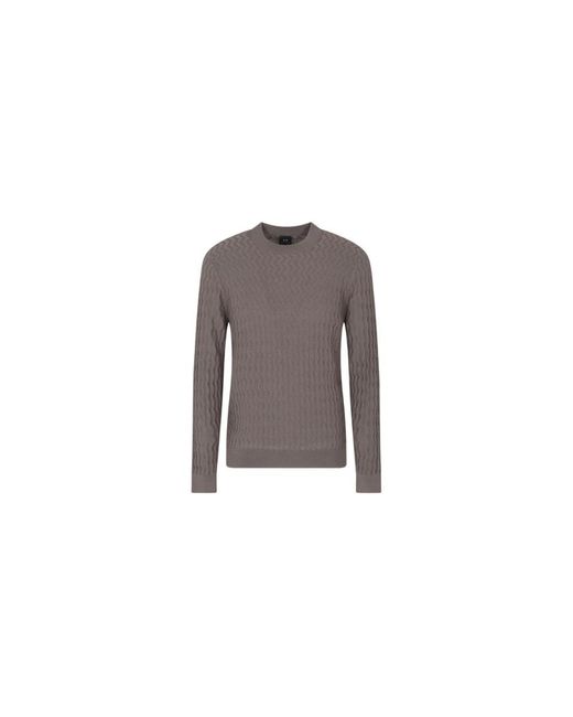 ARMANI EXCHANGE Brown Round-Neck Knitwear for men