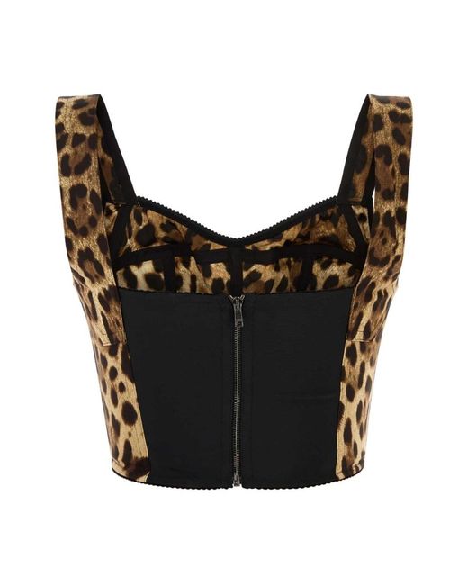 Dolce & Gabbana Brown Sleeveless Tops