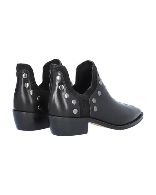 Stivaletto donna in pelle nero casual di Alpe in Black
