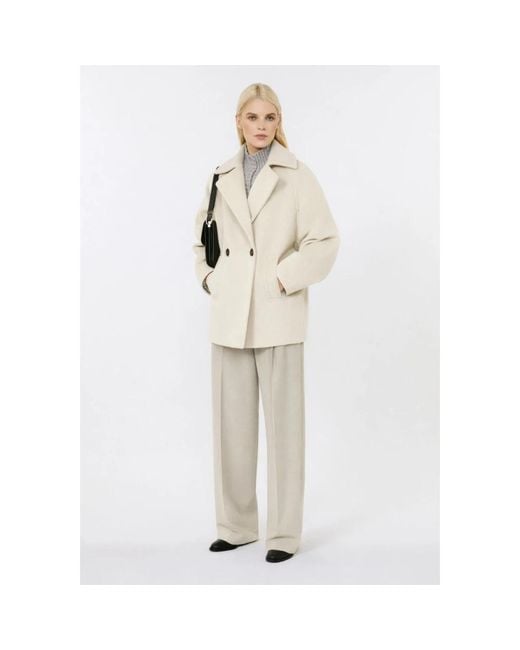 Max Mara Natural Double-Breasted Coats