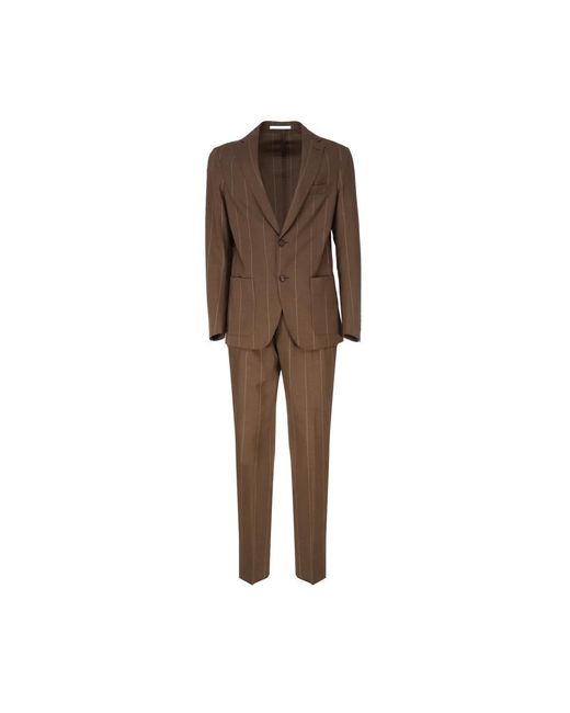 Eleventy Brown Single Breasted Suits for men